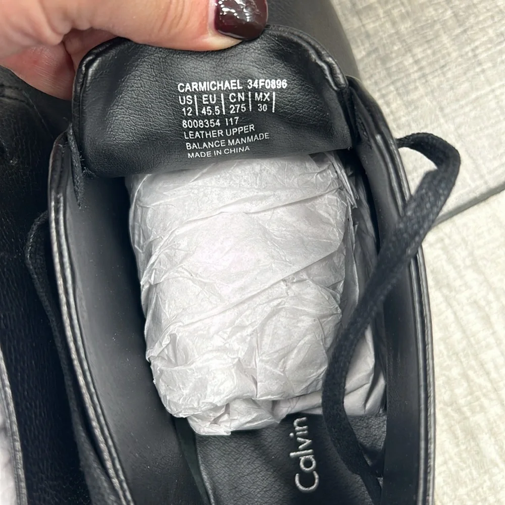 Calvin Klein Carmichael Tumbled Cow Leather Mens Shoe - New